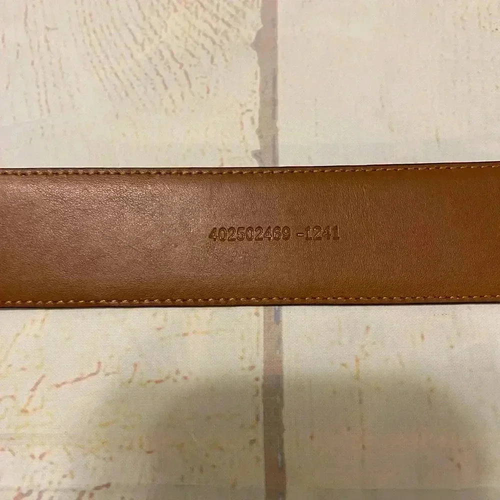 Men’s Navy Blue Smooth Faux Leather Belt Fits‎ Size 36-38